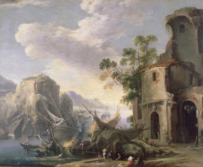 Ansicht einer Bucht von Salvator Rosa